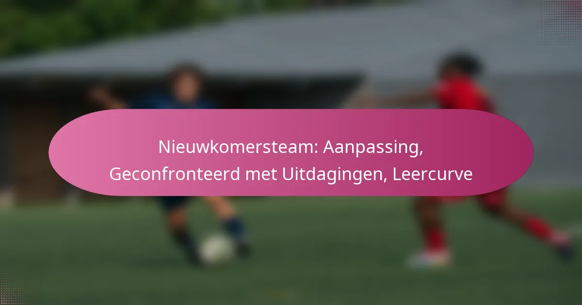 Nieuwkomersteam: Aanpassing, Geconfronteerd met Uitdagingen, Leercurve