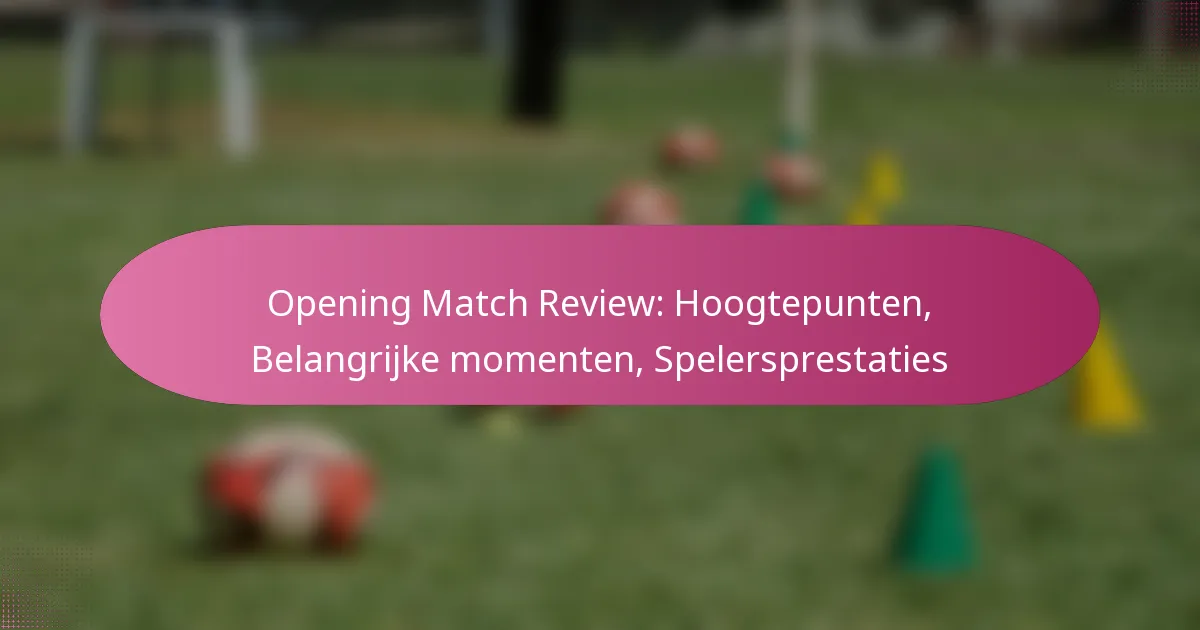 Opening Match Review: Hoogtepunten, Belangrijke momenten, Spelersprestaties